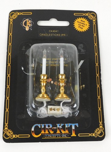 Cir-Kit Electric Light Up Candlesticks CK4941 12V Bulbs Doll House 2 in Pack NEW - 第 1/3 張圖片