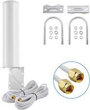 High Gain 10-12Dbi Dual SMA Male 698-2700 Mhz 3G/4G LTE Omni-Directional Outdoor