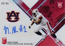 2017 Panini Elite Draft Picks Autographs Aspirations Red  Montravius Adams 8/49