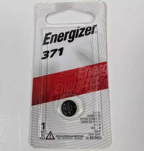 Energizer Silver Oxide 370/371 1.55 V 0.03 Ah Electronic/Watch Battery Exp 03/27