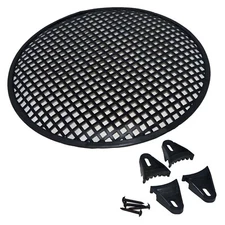 12" Metal Speaker Subwoofer Sub Woofer Waffle Mesh Grill Cover w/ Clips & Screws