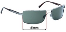 SFx Replacement Sunglass Lenses fits Bvlgari 529 - 61mm Wide