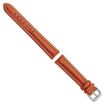 NEW wTags Michele 18MM Leather Watch Band in Saddle Michele 18mm Quilted Leather Watch Strap - Black | Lyst main image 3