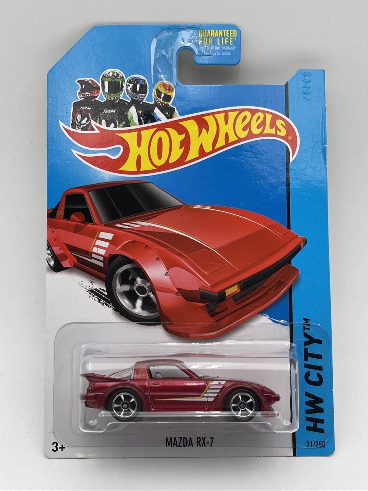 Hot Wheels Mazda RX-7 HW City 2014 Night Burnerz Play Red Toy Car #21/250 BFC43