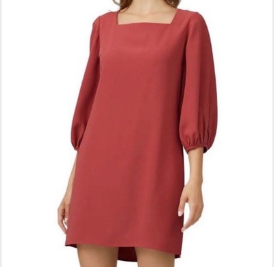 Amanda Uprichard Walsh Square Neck Mini Dress in Mauve Pink size M