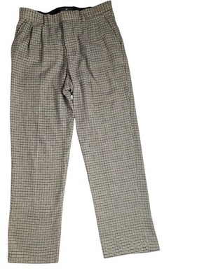 H&M Relaxed Fit Men s Plaid Trousers - Size US 30, EUR 30 - Excellent Condition