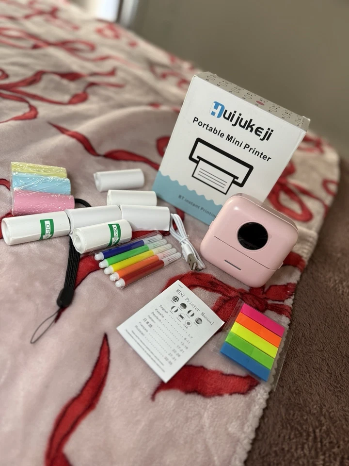 HuiJuKeJi Mini Sticker Printer Bluetooth Smart Pocket Inkless Thermal Printer - Image 2 of 4