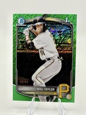 2025 Bowman Chrome #BCP-179 Will Taylor Prospects Green Shimmer #/99