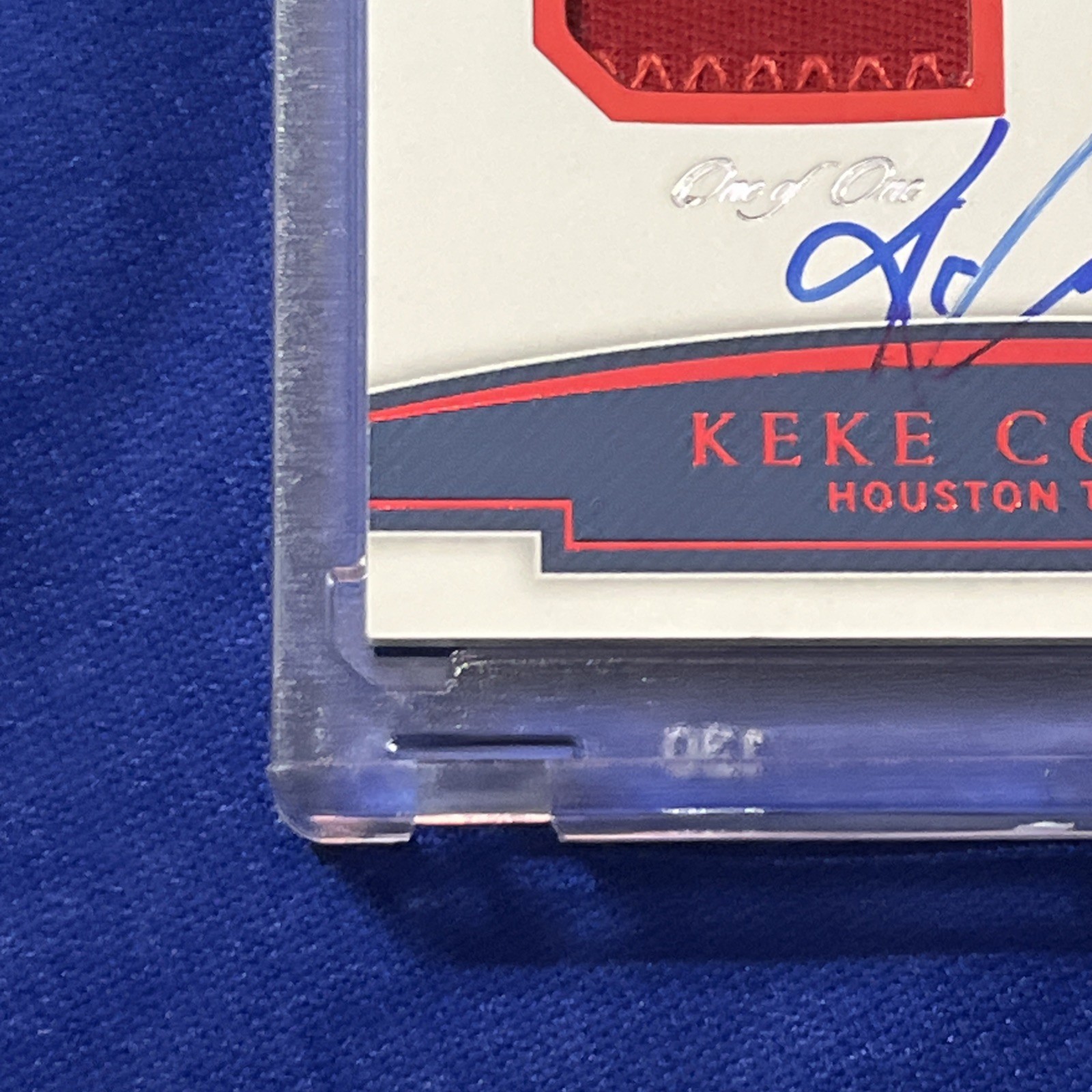 2018 Panini National Treasures - ONE OF ONE 1/1 Keke Coutee #RST-KC LAUNDRY TAG view 7