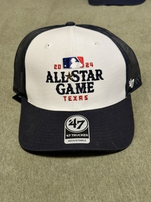  47 2024 MLB All-Star Game Texas Trucker Adjustable Hat White Navy One Size