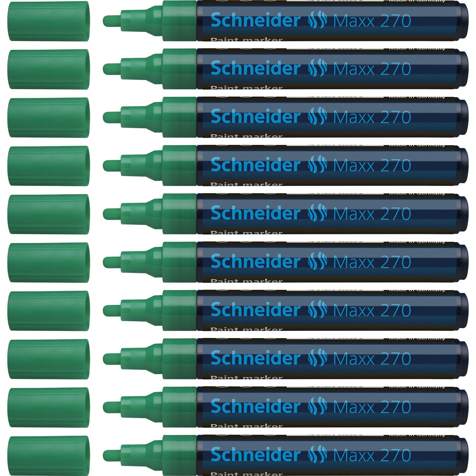 Schneider Paint-Marker 270 Round Tip 1-3 mm Removable Tip 10 Pack Green 9490₽
