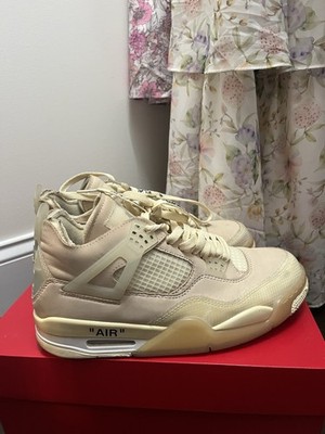 Jordan Air Jordan 4 Off-White Sail Mid Top Sneaker CV9388-100 Beige