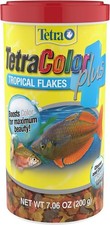 Fish Food Flakes, Tropical Flakes With Natural Color Enhancers, 7.06 Ounce