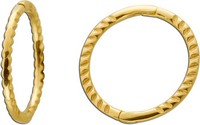Creolen 12Mm Gelbgold 585 14 Karat Gemustert
