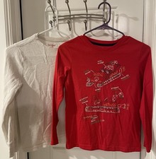 Cat Jack Boys Long Sleeve Christmas Size 8/10 lot of 2