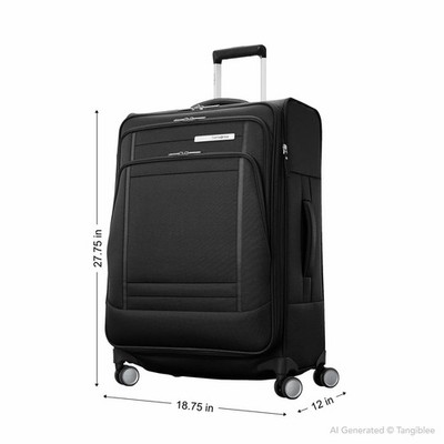 SAMSONITE  28  UPLIFT SOFTSIDE MEDIUM SPINNER BLACK MINOR SCRATCH AS SEEN IN PIC