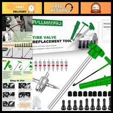 38pcs Tire Valve Stem Core Replacement Tool Kit For Cars Trucks Atvs - Quick C