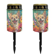 Chihuahua Personalized Solar Outdoor Lights for Dog Pet Memorial Solar Lights...