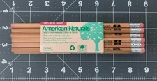 12 NEW Vintage EBERHARD FABER American Naturals Pencils No 2 HB 100% Wood