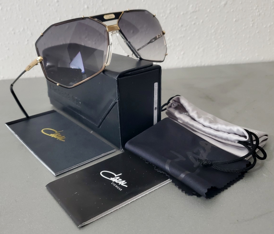 Cazal LENGEND 905 COL. 302 MENS SQUARE GOLD/BLACK Sunglasses (MADE IN GERMANY)