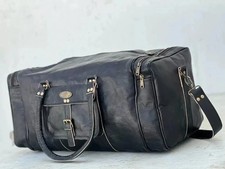 24" Goat Leather Travel Genuine Luggage Gym Weekend Overnight Duffel Vintage