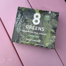 8 Greens Lemon Lime 30 Tabs Exp 10/25 SEALED Made From Real Greens