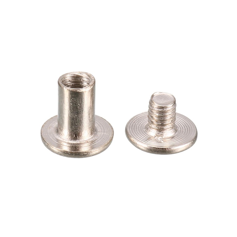 M5x8mm Leather Craft Belt Metal Nail Rivets Chicago Screws Binding Post ...