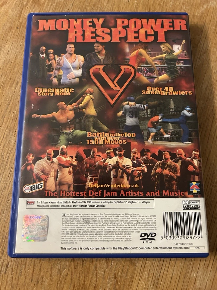 Def Jam Vendetta (Sony PlayStation 2, 2003) - PAL - PS2  - Image 2 of 3