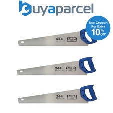 X 3 Bahco 244 Hardpoint 22" Hand Saw Medium Cut 500mm BAH24422 244-22-U7/8HP