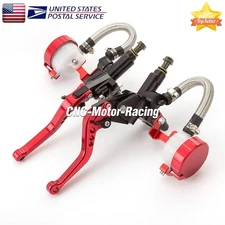 USA Hydraulic Master Cylinder Reservoir Levers Brake Clutch Pump 125-500cc Set