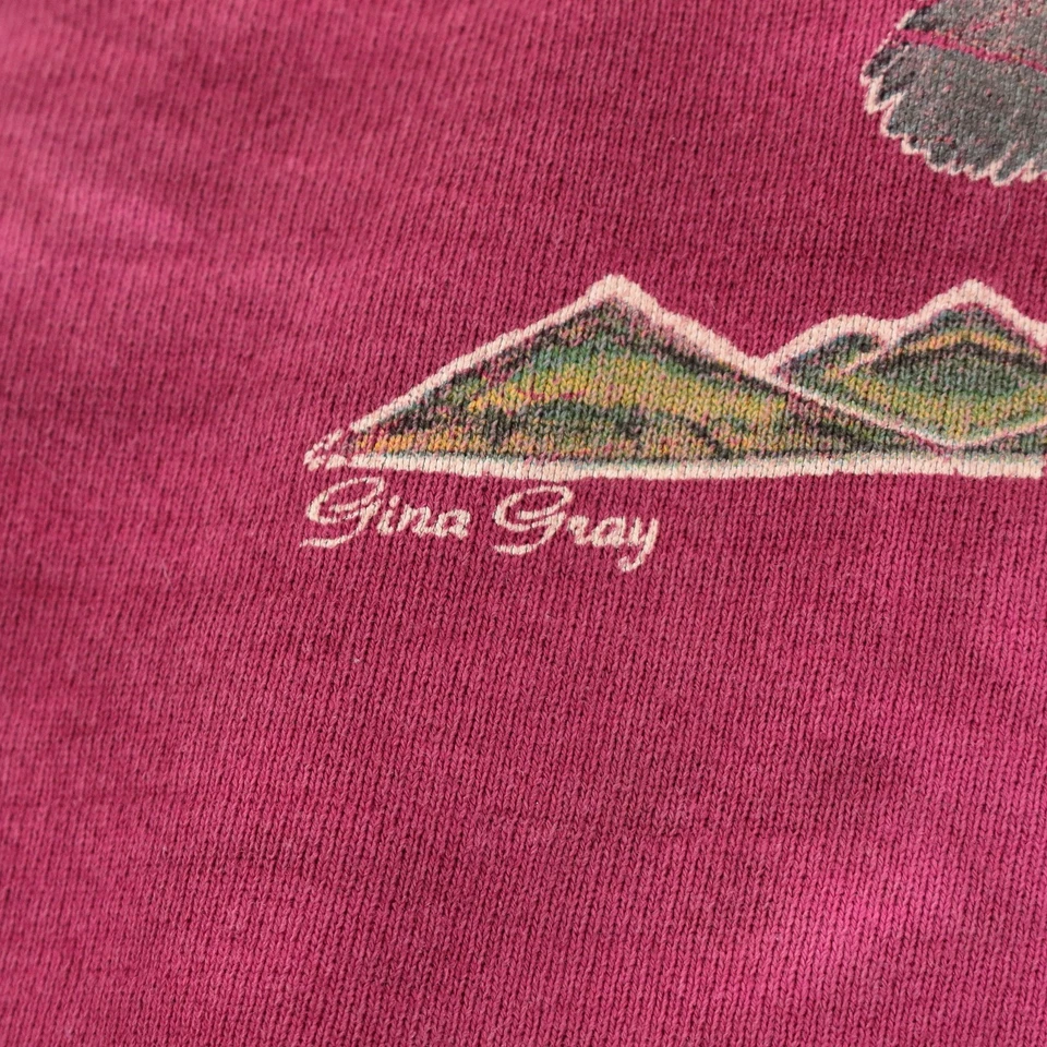 винтажный 90-х сделано в США Old Glory / The Mountain толстовка XL gina серый 1995 индийский - Изображение 4 из 4