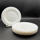 Vintage Set of 4 Westmoreland Milk Glass Beaded Edge Bread & Butter Plates