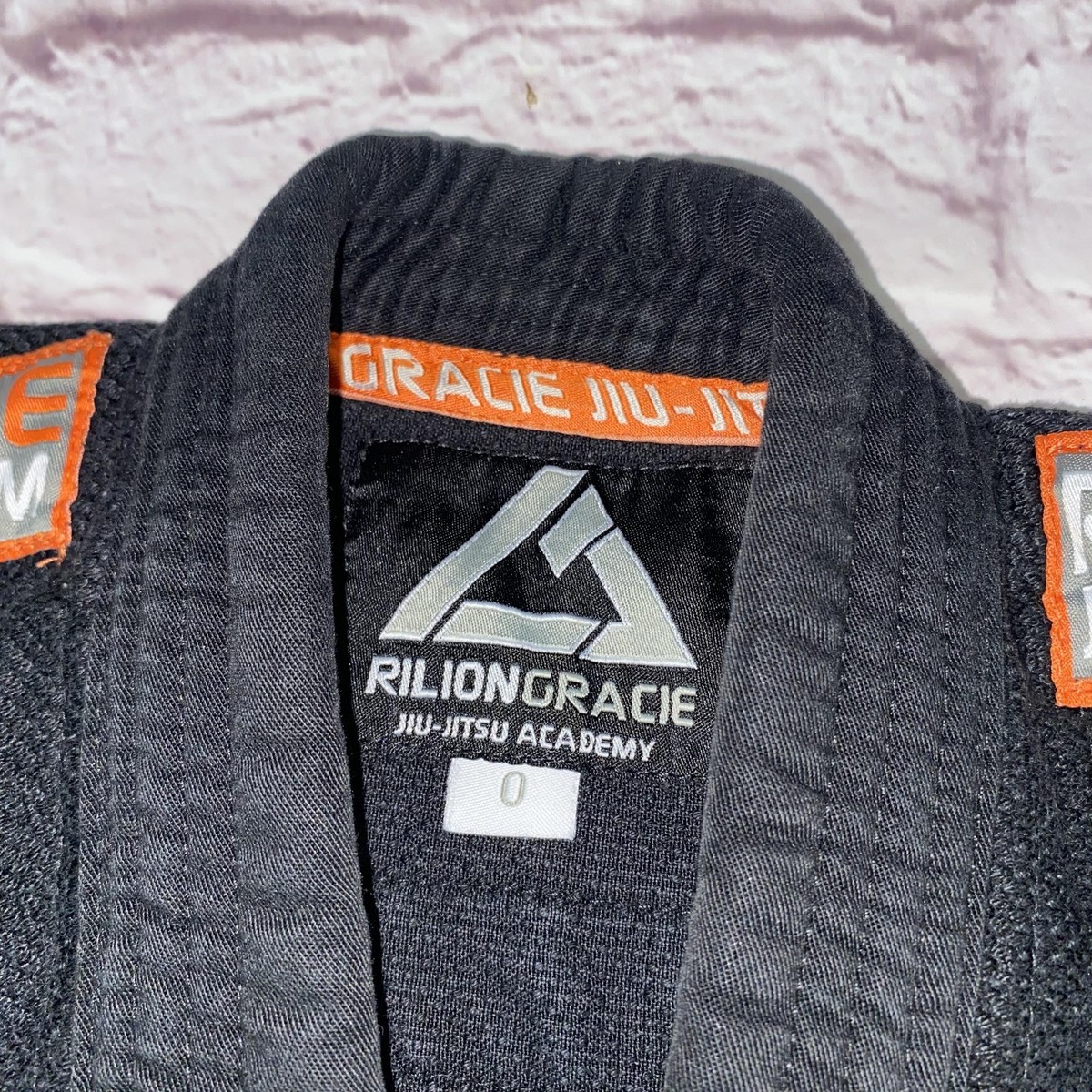 Rilion Gracie Jiu-Jitsu Gi Jacket Size Black Orange Youth Martial Arts  Team