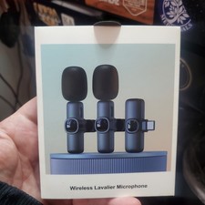 Wireless Lavalier Microphone. New. Fast Shipping. 2 Microphones. Type C.