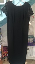 NWT Talbots Woman's Short Sleeve Black A Line Cocktail Formal Dress Size 14 $188