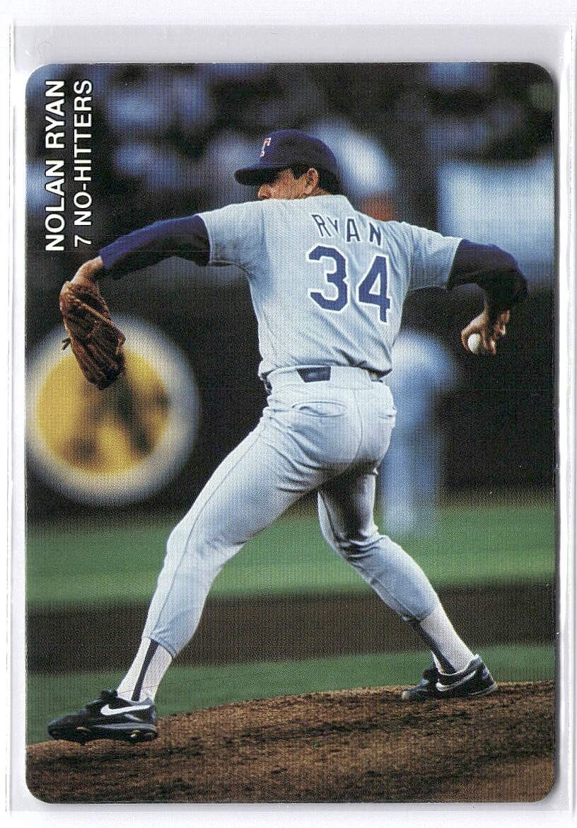 1992 Mother's Cookies Nolan Ryan 7 No-Hitters #6 Nolan Ryan Texas Rangers HOF