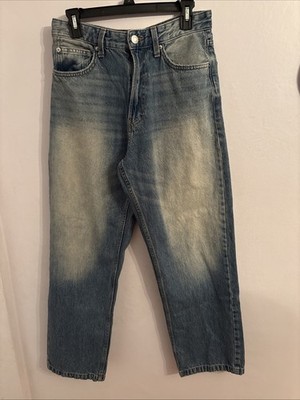 Bershka Men's Denim 28x28 Wide Leg Jeans Baggy