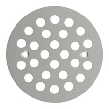 4-1/4  Round Shower Drain Cover,Screw-in 4-1/4 inch, Brushed Nickel