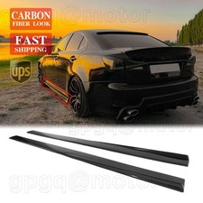 For Lexus Is250 Is350 2006-13 V Style Carbon Fiber Side Skirt Extension Splitter