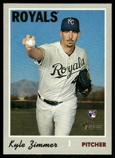 2019 Topps Heritage #653 Kyle Zimmer Rookie RC Kansas City Royals baseball card