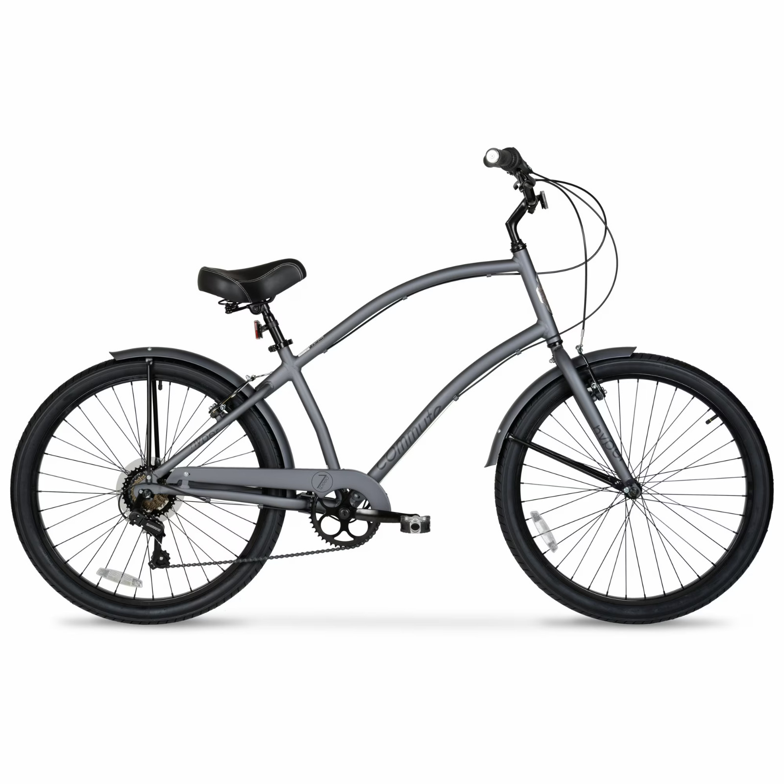 Men's 26" Cruiser Bike Lightweight Aluminum 7-Speed Comfort Saddle Commuter New
