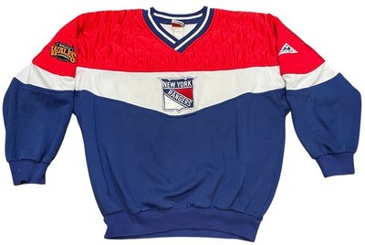 Vintage 90s NHL Apex One New York Rangers Pullover Sweater Prince of Wales Sz M