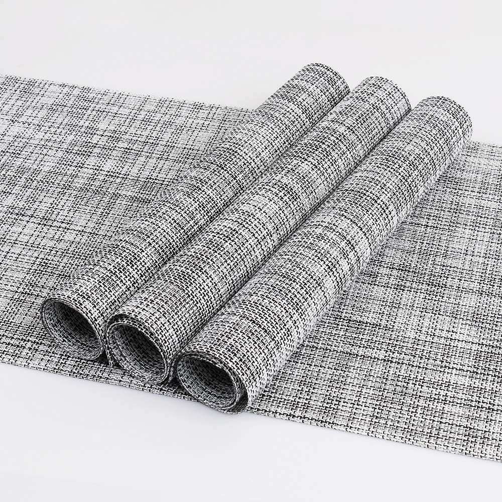 Homedge PVC Placemat, 4 PCS of Non-Slip Heat Resistant Place Mats, Washable Viny
