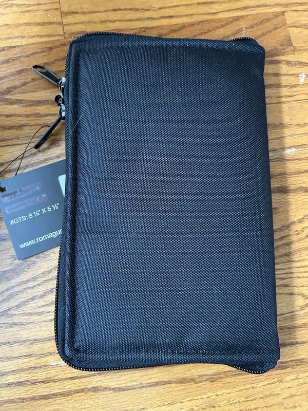 Padded, Zippered Nylon Pouch, Black, 8-1/2”x5-1/2” Lockable