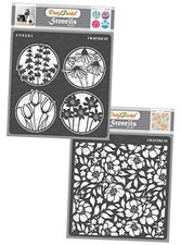 Reusable Flower Stencils for Painting on Wood, Canvas, Paper, Fabric, Floor,