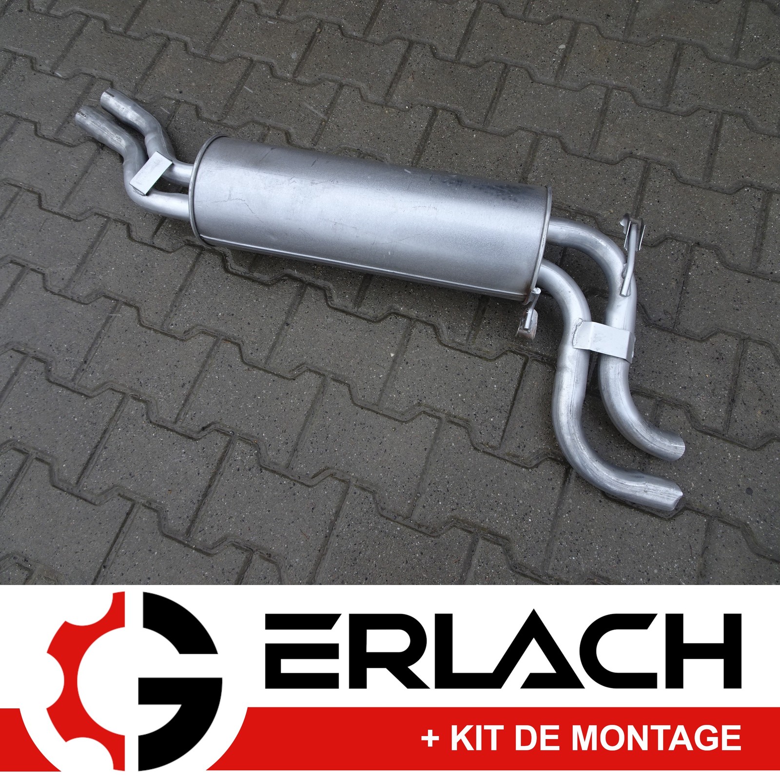 Silencieux arrière Mercedes W126 280 SE en acier aluminisé durable Réf 7607