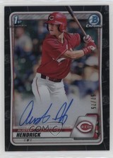 2020 Bowman Draft Chrome Picks Black Refractor 57/75 Austin Hendrick Auto f0r