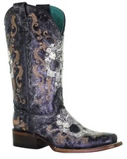 Corral Women's Women'S Floral Skull Embroidery And Studs Western Boot -