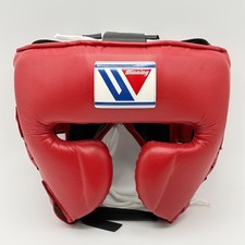 Winning Boxing Head gear FG-2900 L Size Red Face Guard Type Japan Used genuine