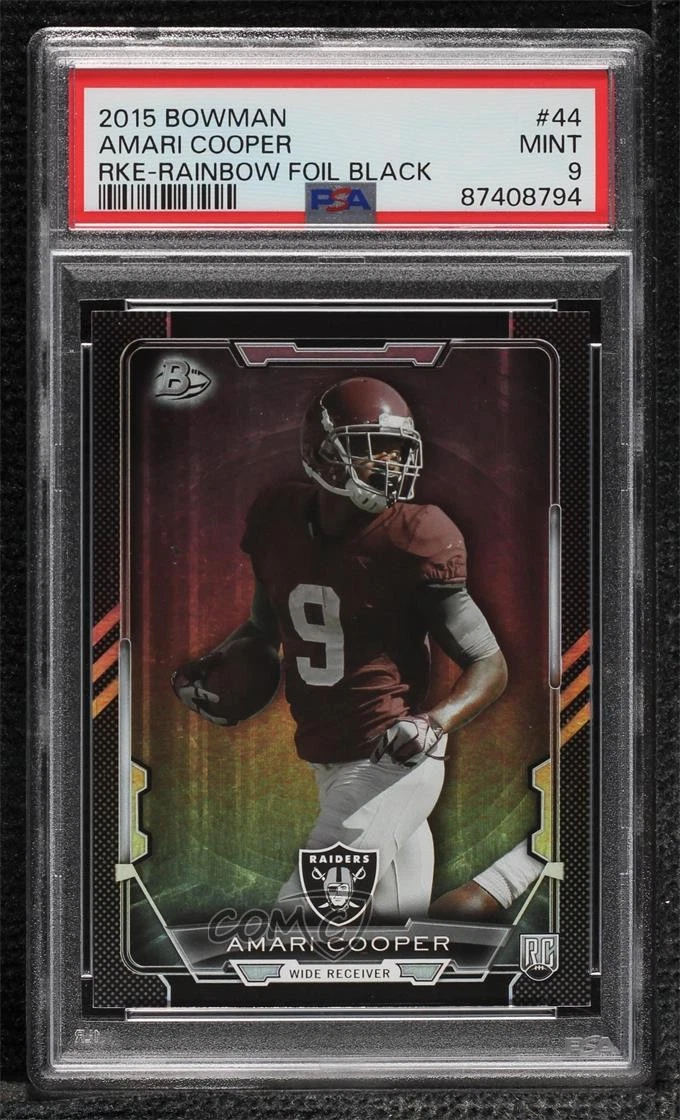 Amari Cooper Bowman Rookies #44 Rainbow Foil Black